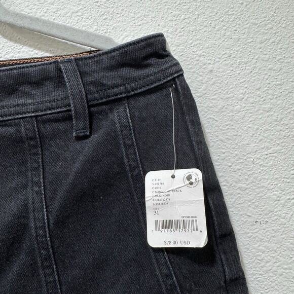 Free People x We The Free Crvy Mona High Rise Shorts In Midnight Black Sz 31 NEW - Picture 4 of 8